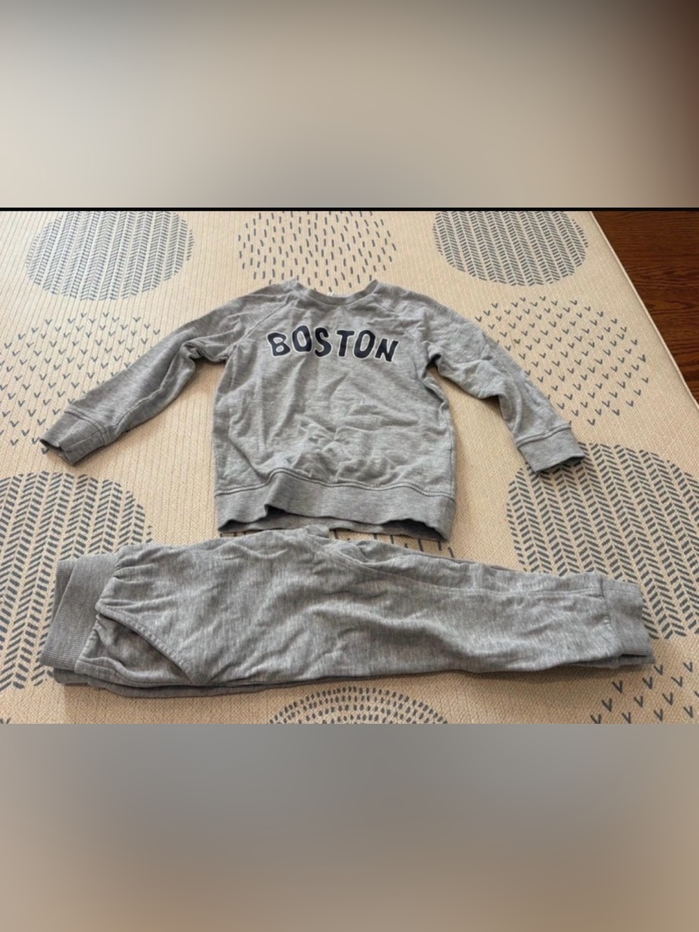 H&M Gray 'Boston' Sweatshirt and Joggers Set